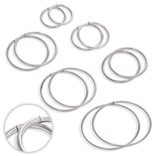 168官方幸运5澳洲结果体彩网&澳洲幸运5体彩官网&168幸运5开奖历史记录&168网澳洲幸运5 sterling silver  Lightweight Sleeper Hoop Earrings 8mm - 22mm