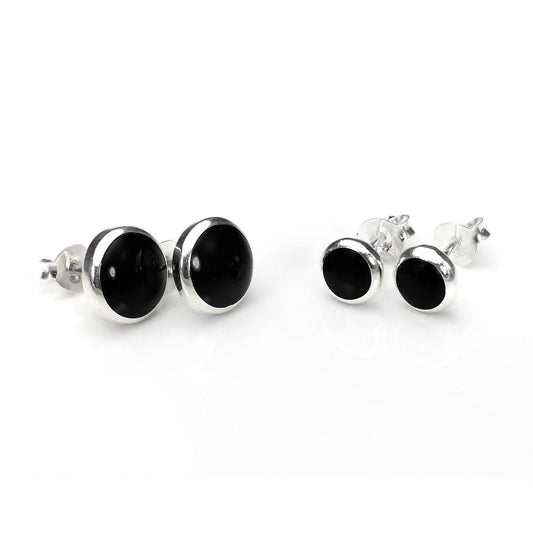 Sterling Silver Onyx Stud Earrings