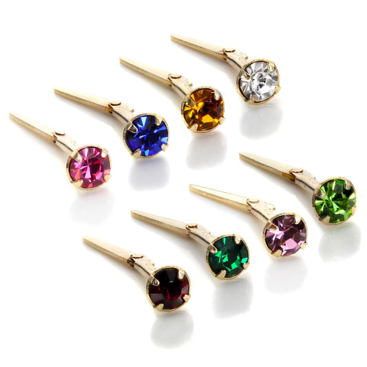Andralok 9ct Yellow Gold CZ 3mm Nose Stud