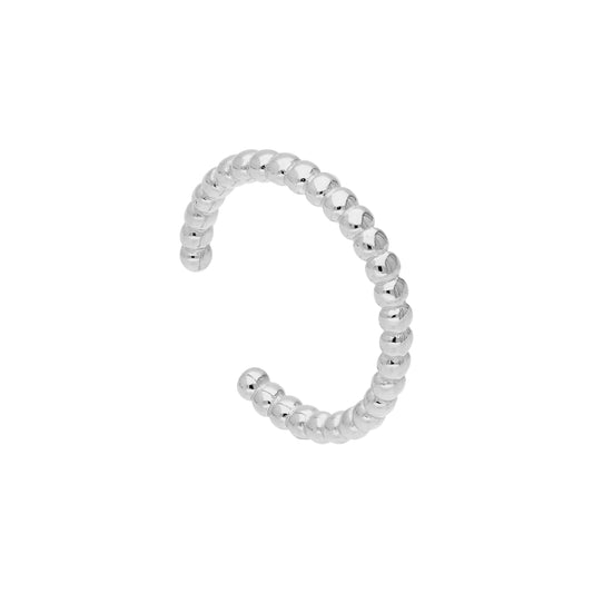 Sterling Silver Beaded Bobble Ear Cuff