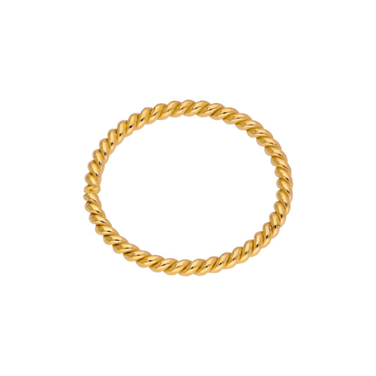 Gold Plated Sterling Silver Twisted Hoop 10mm 20Ga Nose Ring