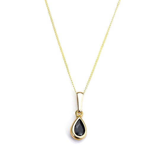 9ct Gold Sapphire Gemstone September Birthstone Pendant