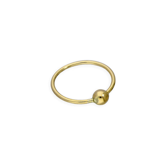 9ct Gold 8mm BCR Hoop Nose Ring 24Ga