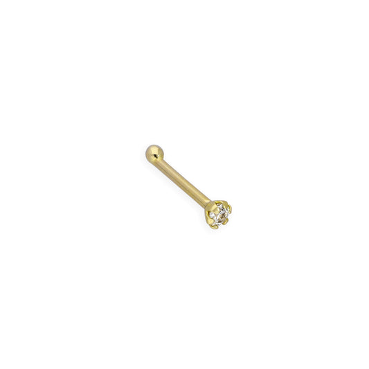 9ct Gold & 0.015ct Diamond 23Ga Nose Stud