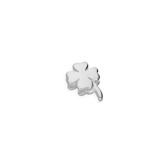 Sterling Silver Floating Four Leaf Clover Charm