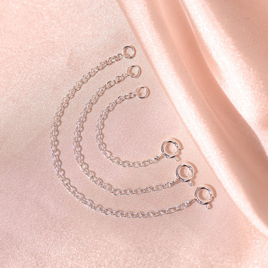 Sterling Silver Trace Chain Extender 2 - 4 Inches