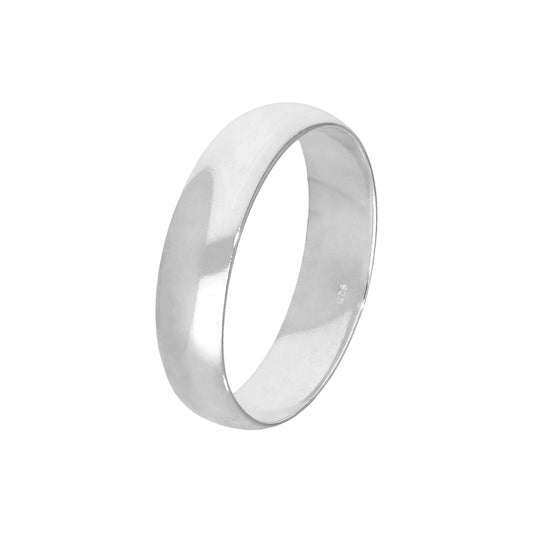Sterling Silver 5mm Wedding Band Ring Size I - Z+2