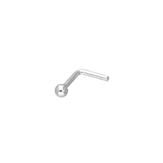 9ct White Gold 20Ga Nose Stud w 2mm Ball