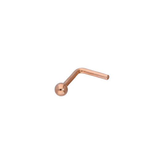 9ct Rose Gold 21Ga Nose Stud w 2mm Ball
