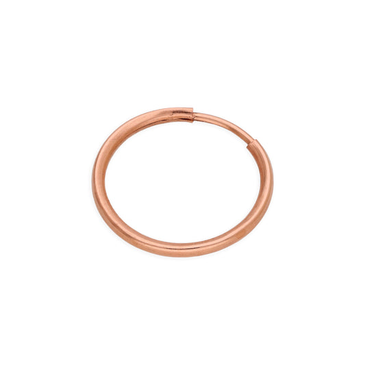 9ct Rose Gold 14mm Single Hoop Earring