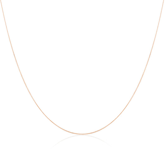 9ct Rose Gold Diamond Cut Curb Chain 16 - 20 Inches